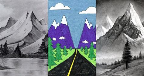 25 Easy Mountain Drawing Ideas How To Draw A Mountain