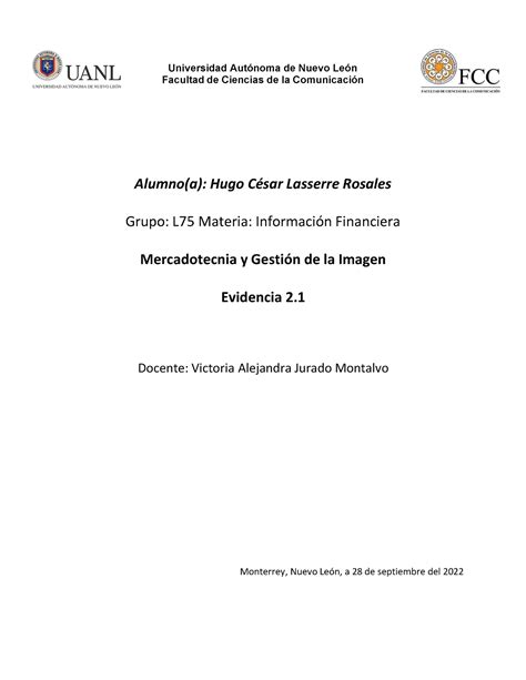 Evidencia 2 Ensayo Universidad Autónoma De Nuevo León Facultad De Ciencias De La