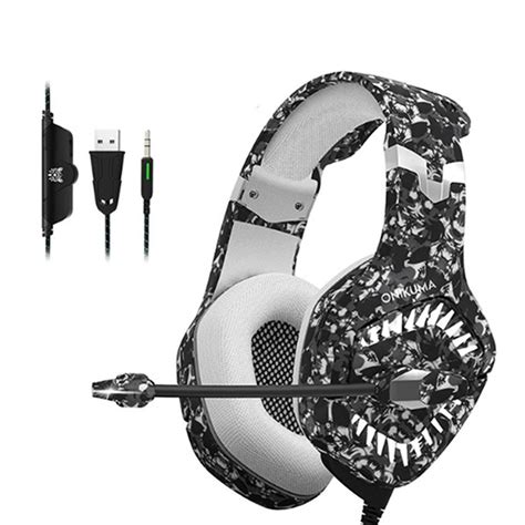 Fone De Ouvido Over Ear Gamer Onikuma K B Camouflage Gray Computador