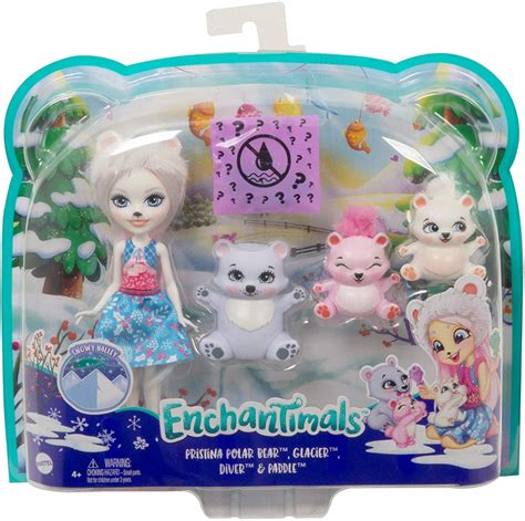 ENCHANTIMALS Coffret Famille avec Mini poupée Pristina Ours Polaire 3