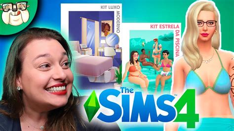 The Sims 4 L Novos Kits L Luxo Moderno E Estrela Da Piscina Gameplay Em Português Pt Br Youtube