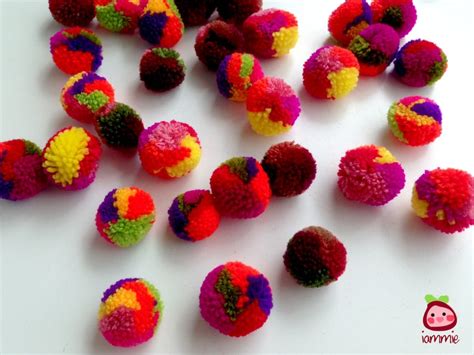 Pom Poms Yarn Pom Pom Mixed Yarn Beads Yarn Balls Pompom Etsy