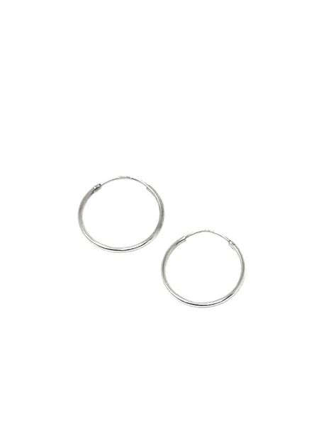 20mm Sterling Hoop Earrings Oceans Allure