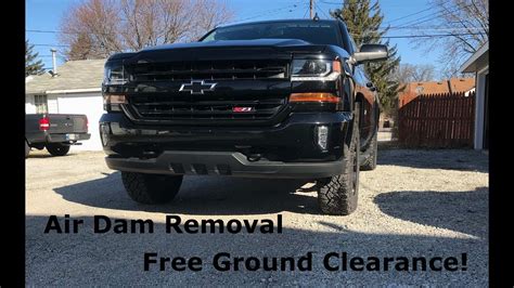 Silverado Mods Air Deflector Removal And Leveling Kit Review YouTube