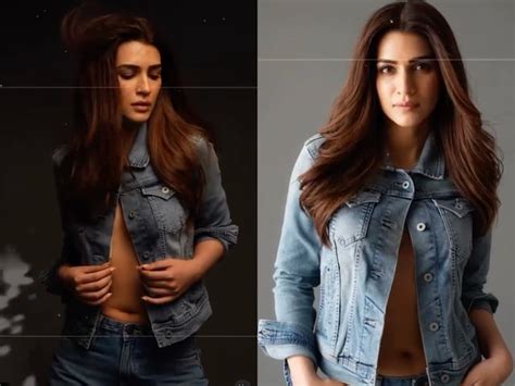 Sexy Video Kriti Sanon Goes Topless In Unbuttoned Jacket For Racy