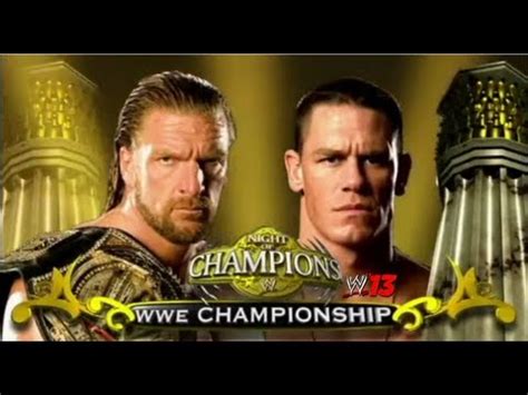 WWE Night Of Champions 2008 Triple H Vs John Cena WWE Championship