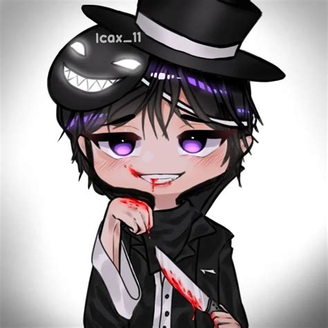 An Anime Character Wearing A Top Hat And Holding A Knife