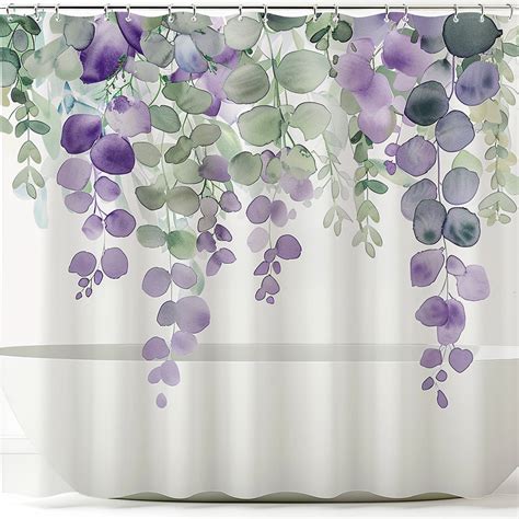 Chic Floral Shower Curtain Elegant Botanical Design For A Stylish