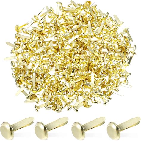300 Pcs Mini Brads Fasteners Metal Paper Fasteners Iron Paper Fastener