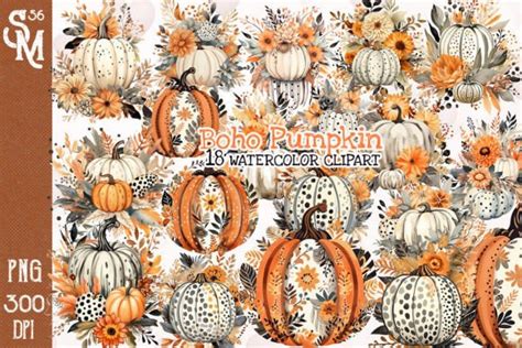 Boho Pumpkin Collection Sublimation Graphic By StevenMunoz56 Creative