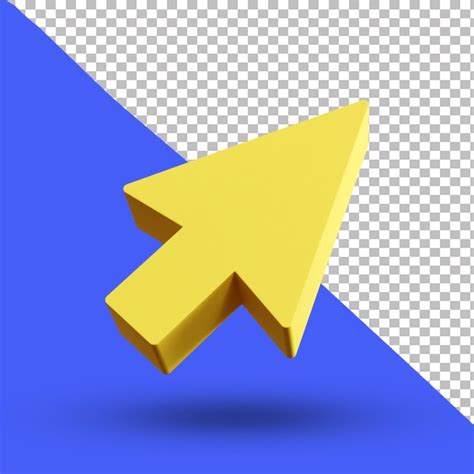 Premium PSD Mouse Arrow Cursor 3d Render Icon