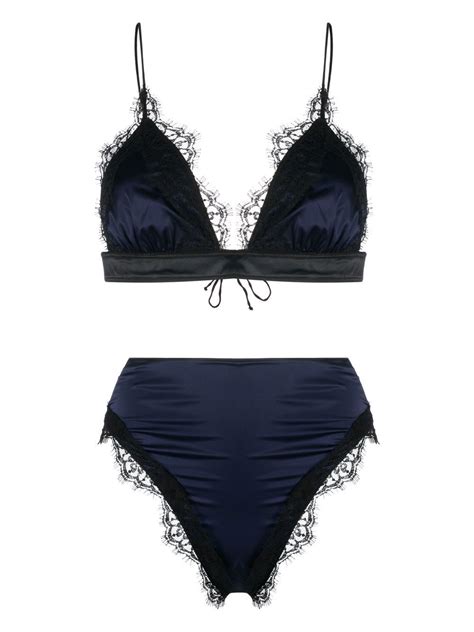 Buy Oseree Heer Lace Hot Pant Bikini Blue At 22 Off Editorialist