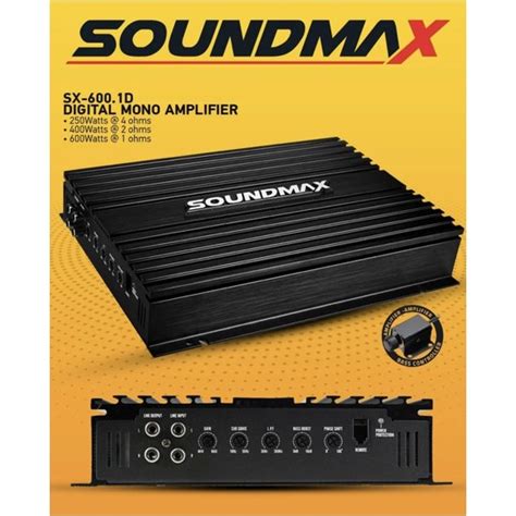 Soundmax Mono Amfi Soundmax SX 600 1D Bass Anfisi 600RMS Fiyatı