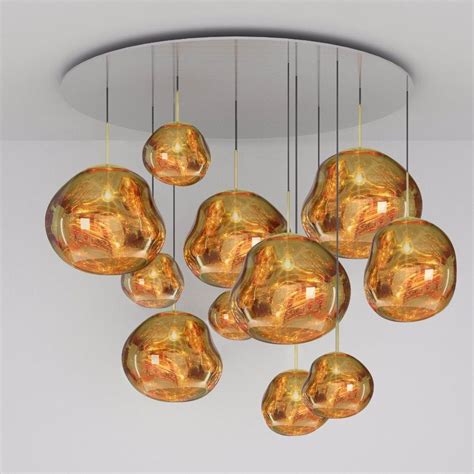 Tom Dixon Melt LED Mega XXL Hängeleuchte Ø 150cm Gold Moderne