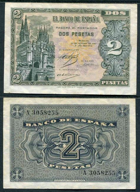 España 1937 Billetes Estado Español Nº 00448 SC aUNC 2