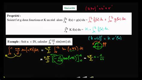 Application des propriétés de linéarité pour les intégrales YouTube