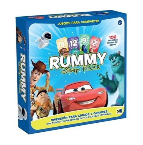 Jogo De Mesa Rummy Disney Pixar Novelty Mercadolivre