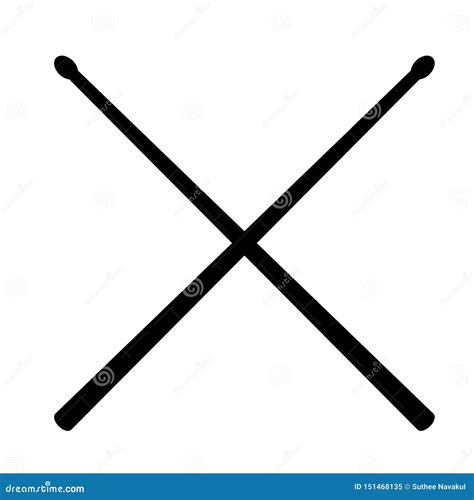 Drum Sticks Icon On White Background Flat Style Drumsticks Icon For