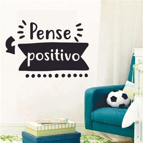 Adesivo De Parede Decorativo Pense Positivo C2088 MadeiraMadeira