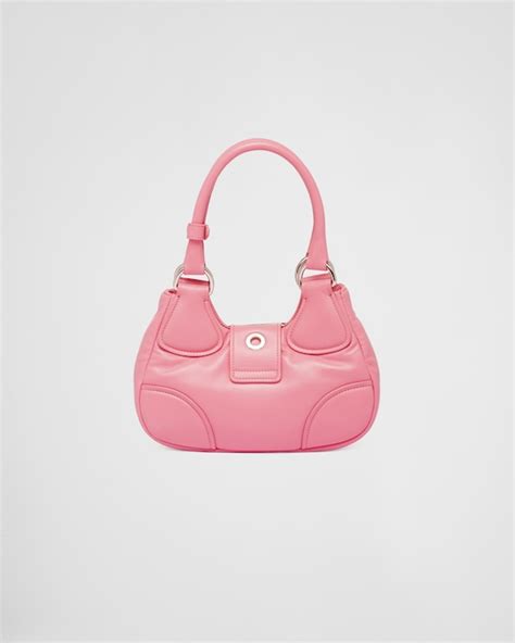 Geranium Pink Prada Moon Padded Nappa Leather Bag Prada