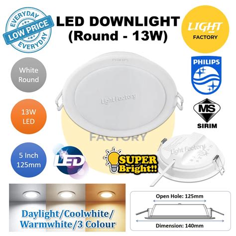 Philips Meson Recessed Downlight 4 5 6 8 9w 13w 17w 24w Led Ceiling