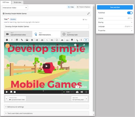 H5p Interactive Video Edlib