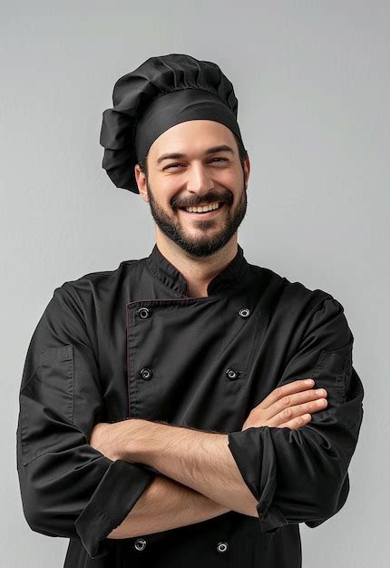 Premium Photo Photo Portrait Of A Handsome Young Male Chef With His