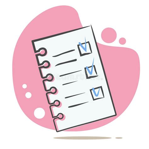 Checklist Doodle Vector Illustration Hand Drawn Sketch Style Stock