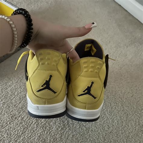 Jordan 4 2021 Lightnings Size 12 Visible Signs Of Depop