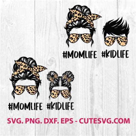 Leopard Mom Skull Svg Png Dxf Eps Cut Files