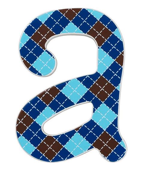 Kidkraft Preppy Argyle Letter A Wall Sign Wall Signs Argyle Lettering