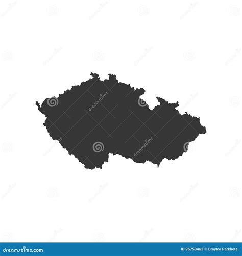 Czech Republic Map Outline Stock Vector Illustration Of Vector