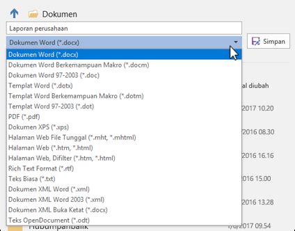 Langkah Langkah Menyimpan Lembar Kerja Microsoft Word