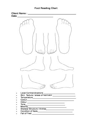 Blank Foot Reflexology Chart