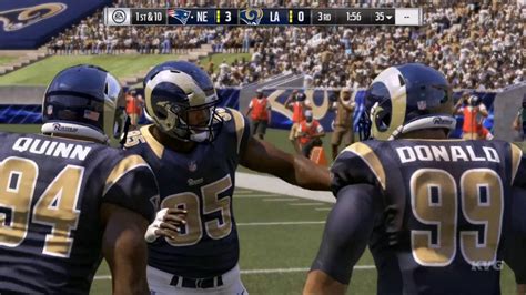 Madden NFL 17 New England Patriots Vs Los Angeles Rams Gameplay HD