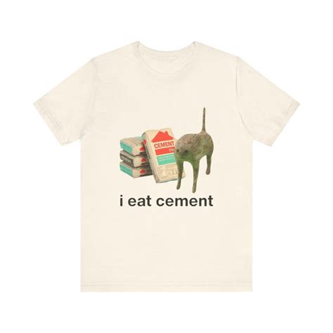 I Eat Cement Cat Shirt Etsy