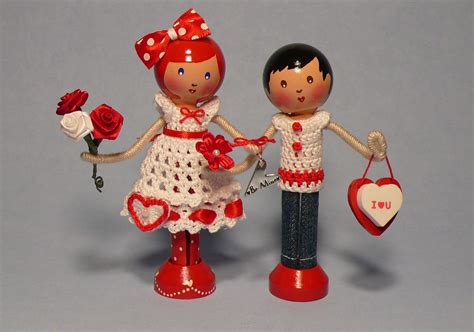 Valentine Cuties Clothespin Dolls A Cute Little Set Goin Flickr