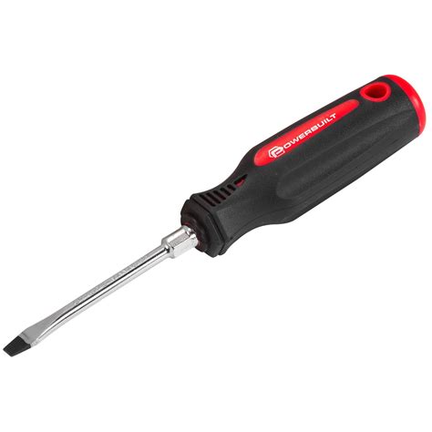 Powerbuilt Inch Slotted Screwdriver With Double Injection Handle