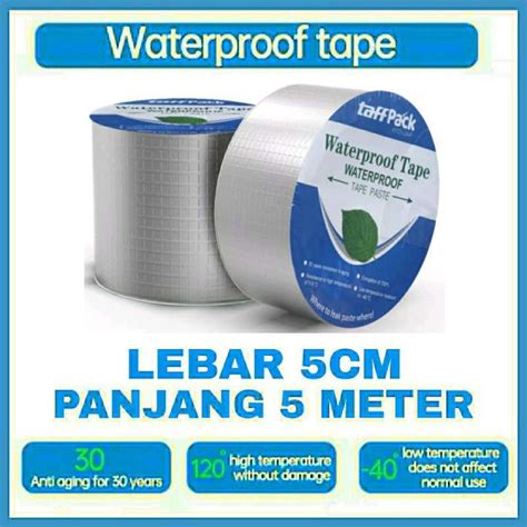 Jual Lakban Silver Alumunium Foil Tape Perekat Penambal Bocor 5cm X