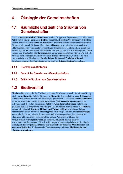 Pdf Taschenlehrbuch Biologie Kologie Evolution Kap Kologie Von