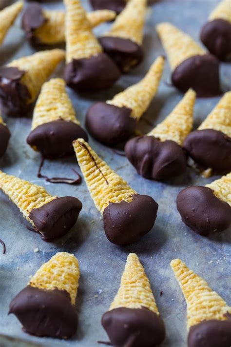 Chocolate Dipped Peanut Butter Bugles Spicy Southern Kitchen