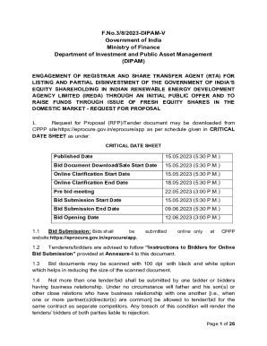 Fillable Online Engagement Of Registrar And Share Transfer Agent Rta