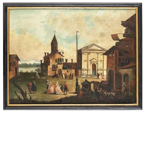 Venetian School 18th Century Capriccio Veneziano Con Piazza Mutualart