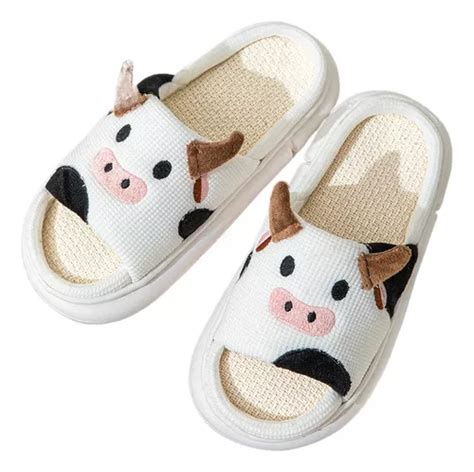 Pantuflas De Vaca Para Mujer Suaves C Modas Lino Mudas Mercadolibre