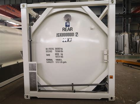 Asme Standard Cryogenic T Ft Iso Tank Container For Liquid Nitrogen