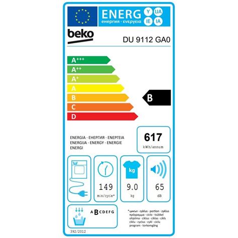 SECADORA BEKO CONDENSACIÓN DU 9112 GA0 B 9KG – Electrocash ...