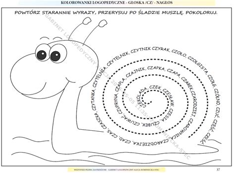 Kolorowanki Logopedyczne G Oska Cz Alicja Rominiecka Stec
