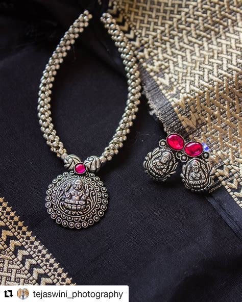 Traditional Silver Necklace Set From Vriksham South India Jewels