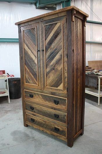 Heritage Reclaimed Barnwood Armoire Rustic Farmhouse Furniture