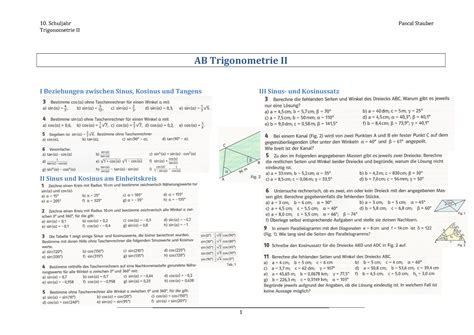 SOLUTION Arbeitsblatt Trigonometrie 2 Mit L Sungen Studypool